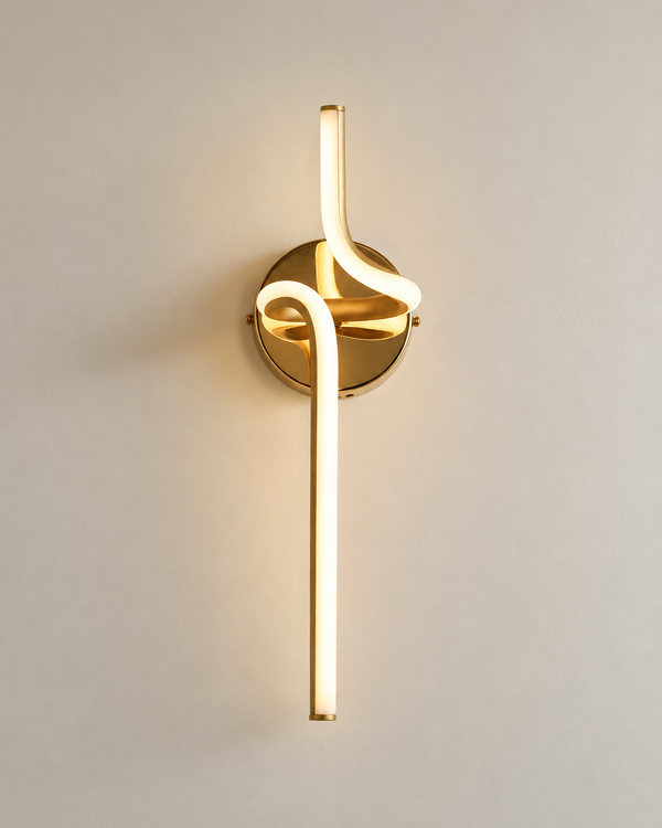 Applique murale Spirale fine LED dorée
