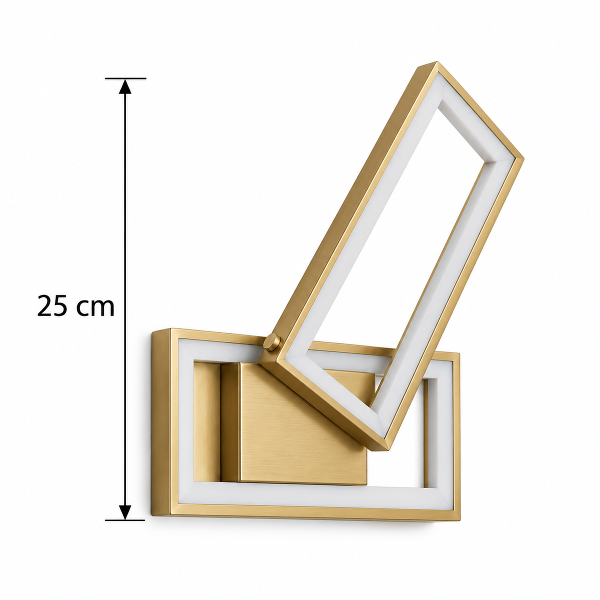 Applique murale rectangles décalés 25 cm avec dimensions