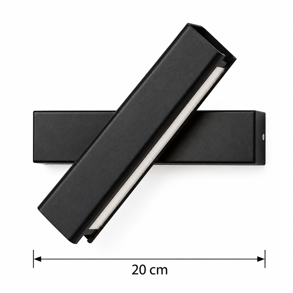 Applique liseuse orientable LED 20 cm avec dimensions