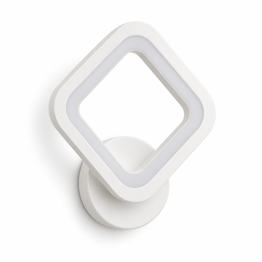 Applique murale losange acrylique blanc LED, photo 10