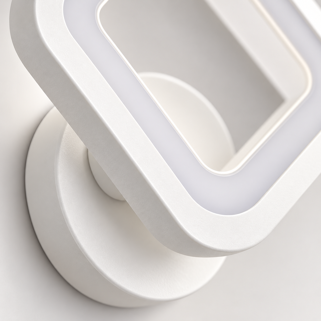 Applique murale losange acrylique blanc LED, photo 6