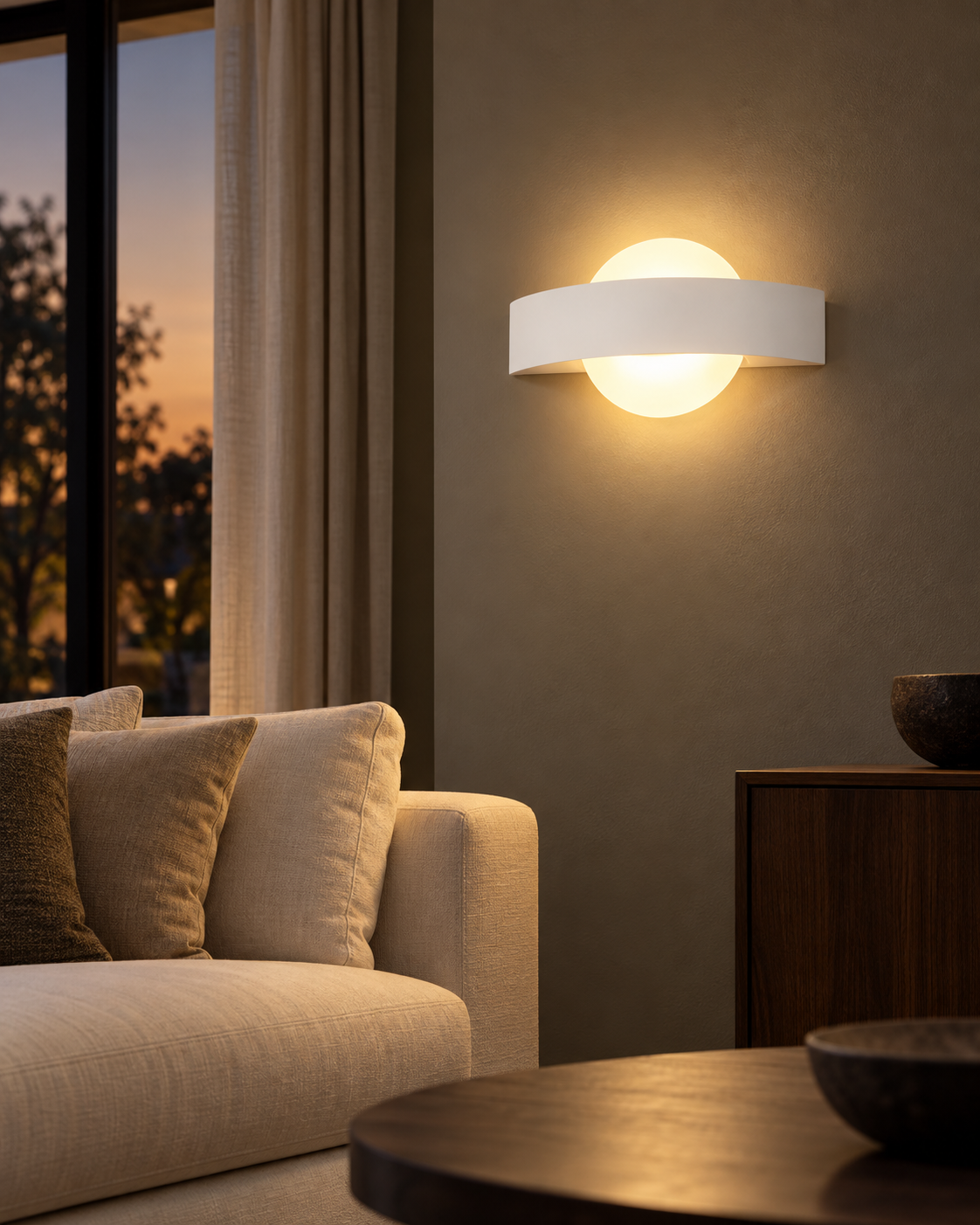 Applique murale demi-lune LED, photo 3