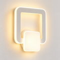 Applique murale carré acrylique blanc LED allumée
