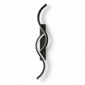 Applique murale double vague LED noire allumée