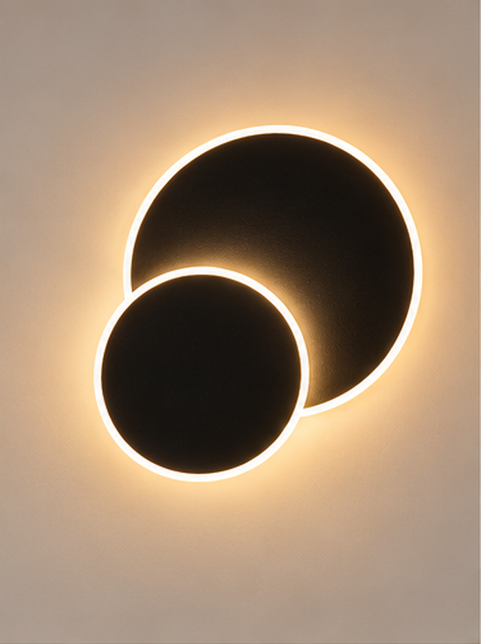 Applique murale Éclipse noire LED